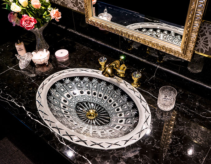 SLAVIA CRYSTAL 世界最高級洗面ボウル おしゃれ 洗面台 洗面器